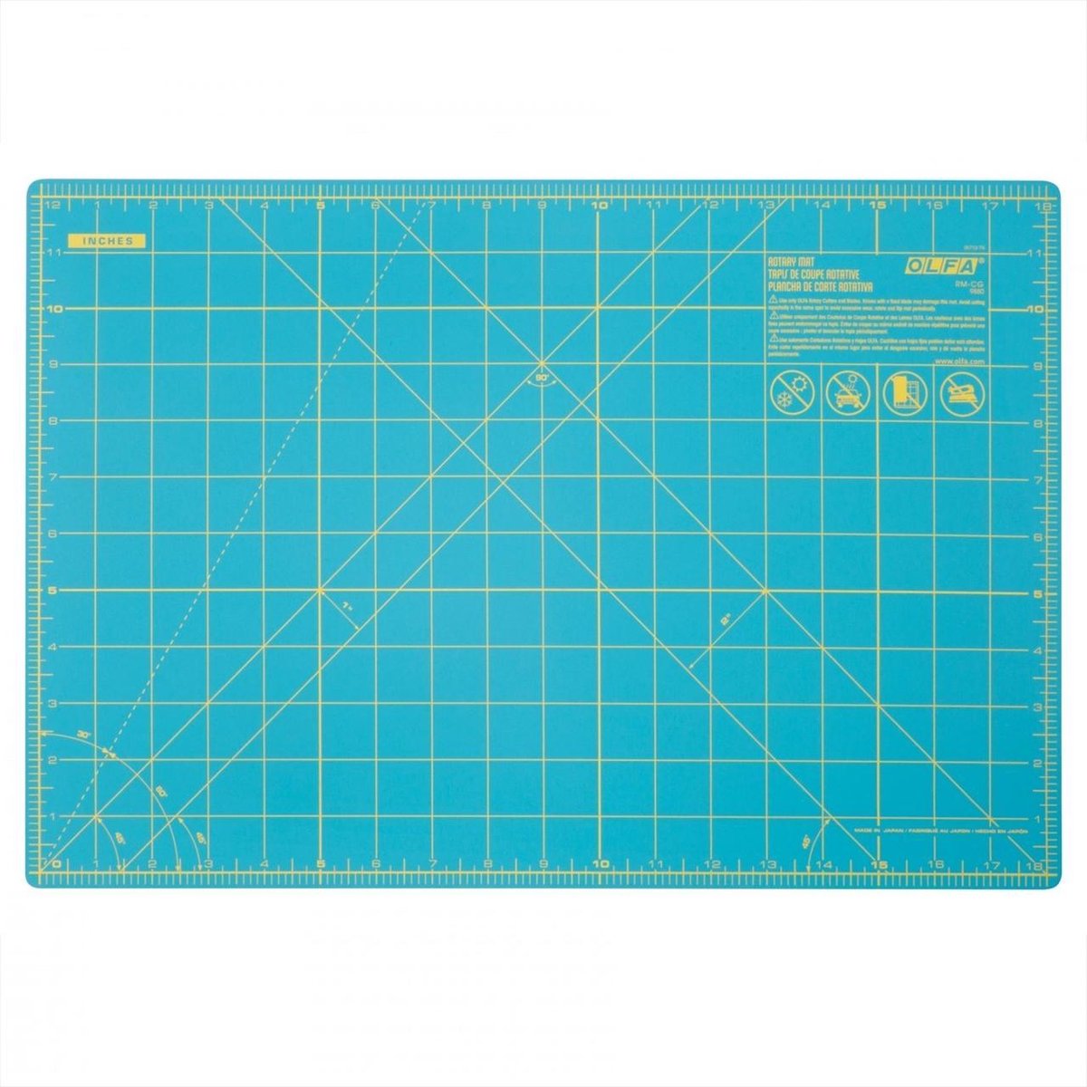 OLFA Rotary Mat 45x30cm 1,5 mm, RM-IC-C/Aqua Blue