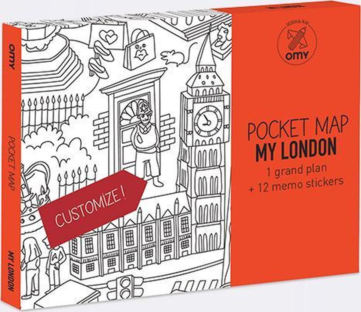 omy Coloring Pocket Map (14x10,5x1cm) - London