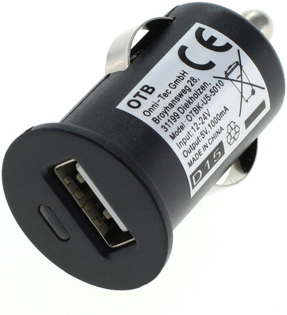 OTB Autolader met USB aansluiting 12V & 24V Output 5V / 1A