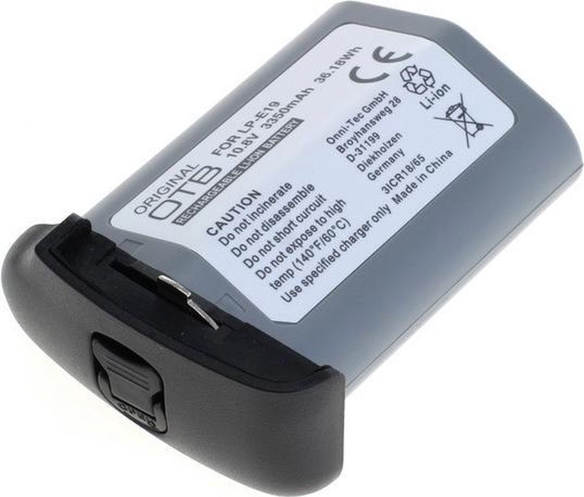 OTB Camera accu compatibel met Canon LP-E4 en LP-E19 / 3350 mAh