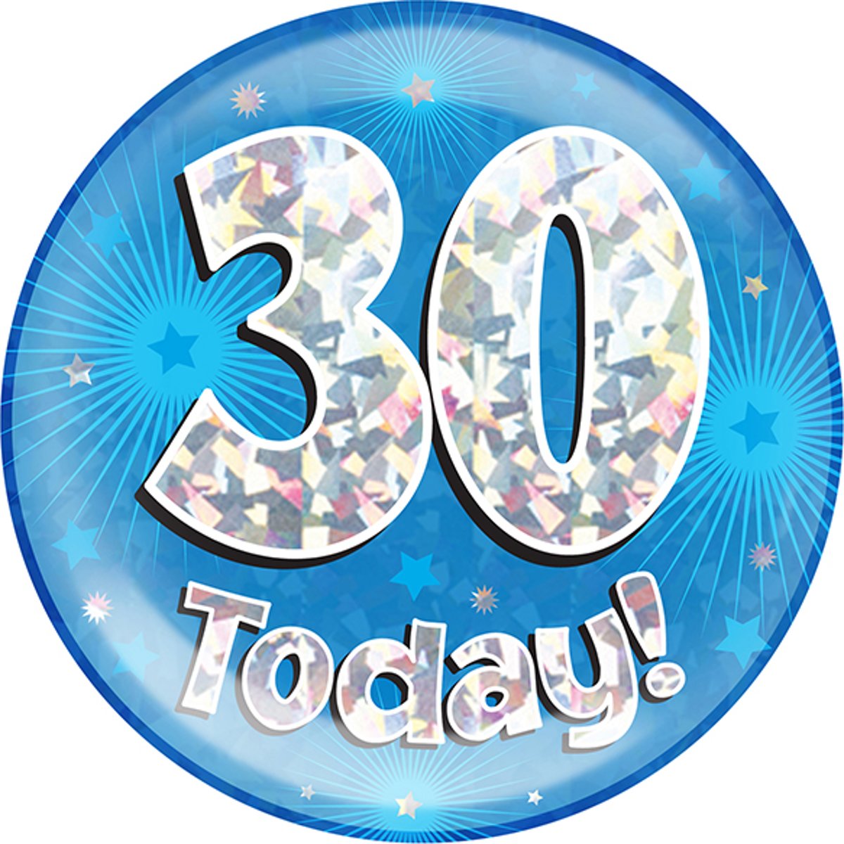 Mega Button “30 today Blauw”