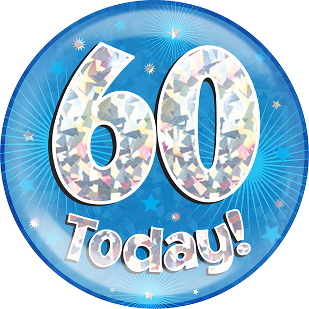 Mega Button “60 today Blauw”