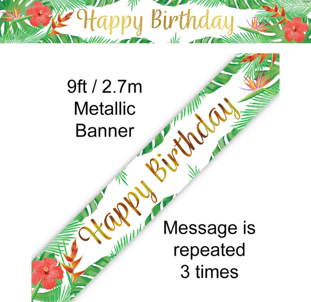 Oaktree - Banner Happy Birthday tropisch
