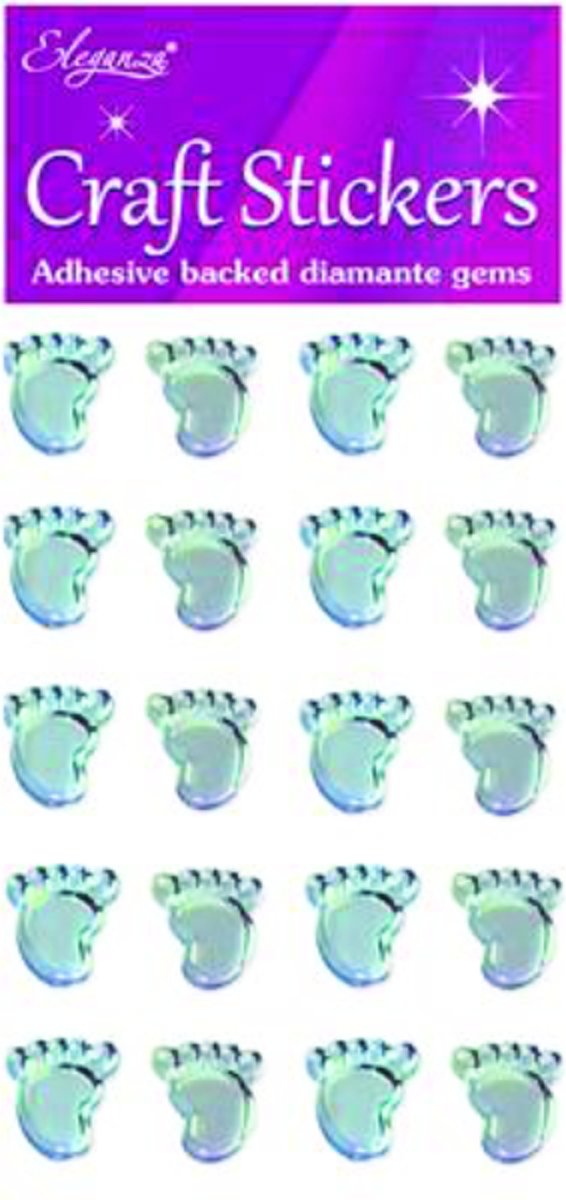 Stickers Baby Voetjes Jongen (Blauw) (per vel)