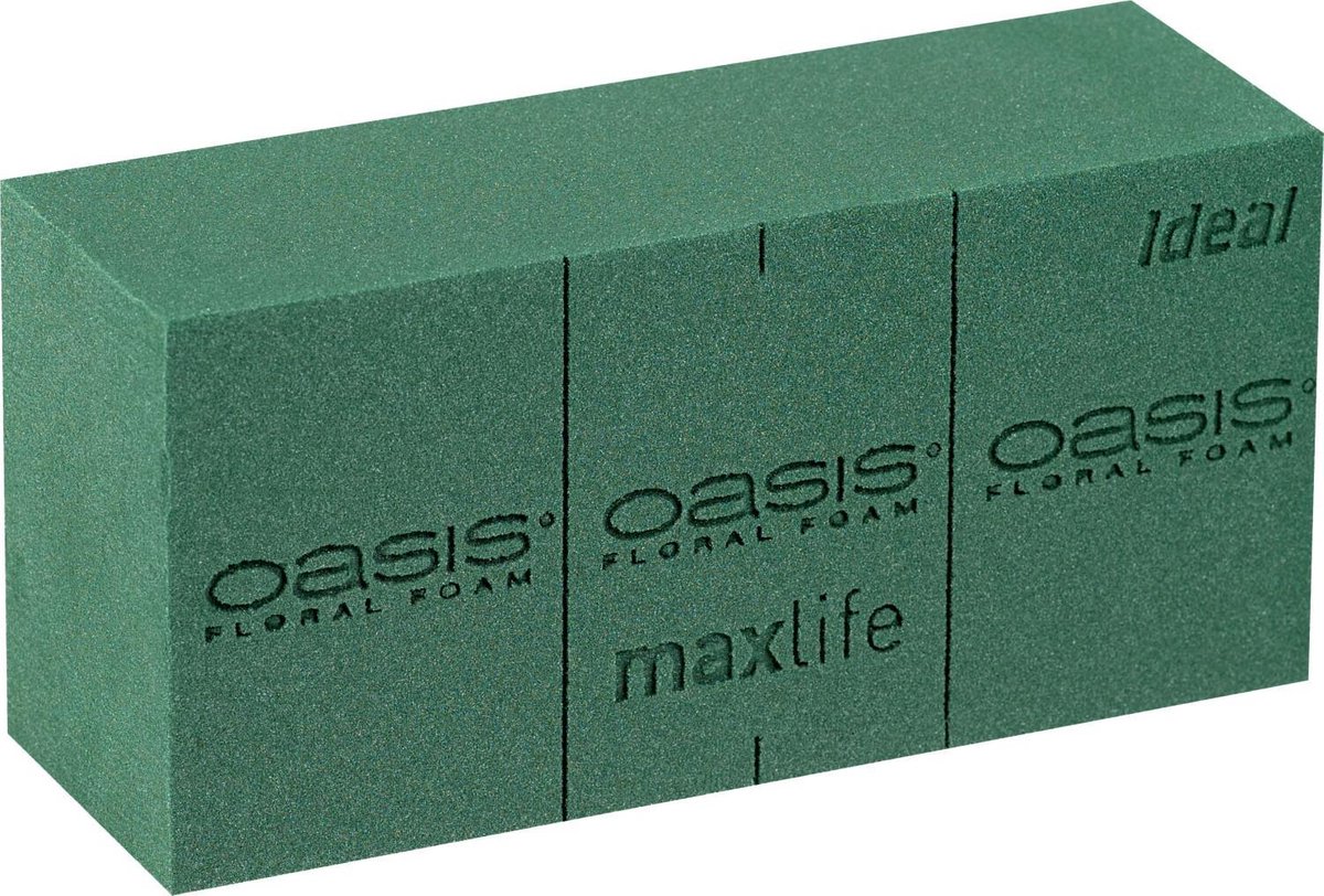 Oasis steekschuim Ideal - 23 x 11 x 8 cm - set van 6 stuks