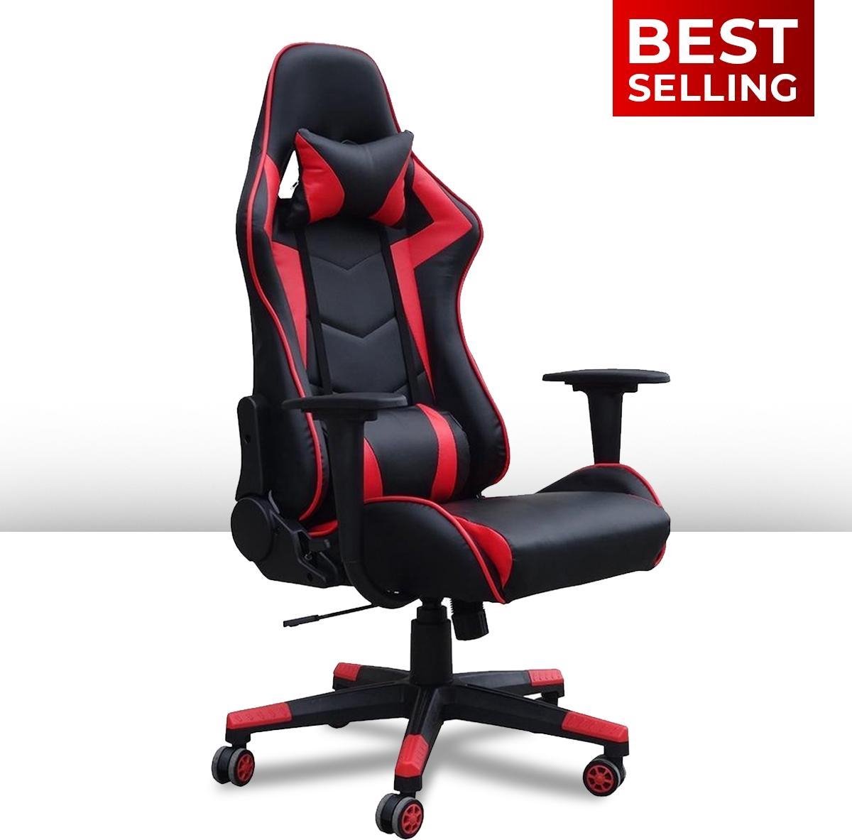 Ocazi Gamestoel / Bureaustoel – Ergonomisch – Gaming Chair – Gaming Stoel – Volwassenen/Kind – Met Nekkussen – Rood – Las Vegas