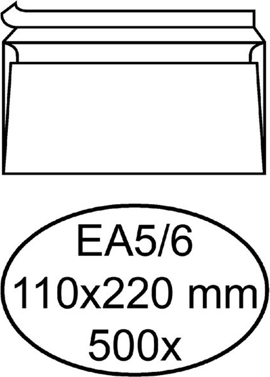 Envelop office 110x220 dl zk zv 80gr