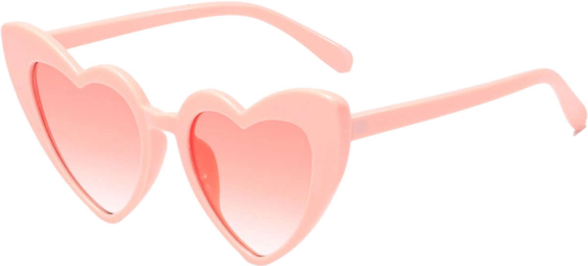   - zonnebril - hartjes zonnebril - roze - vrijgezellenfeest - bruiloft - meisje