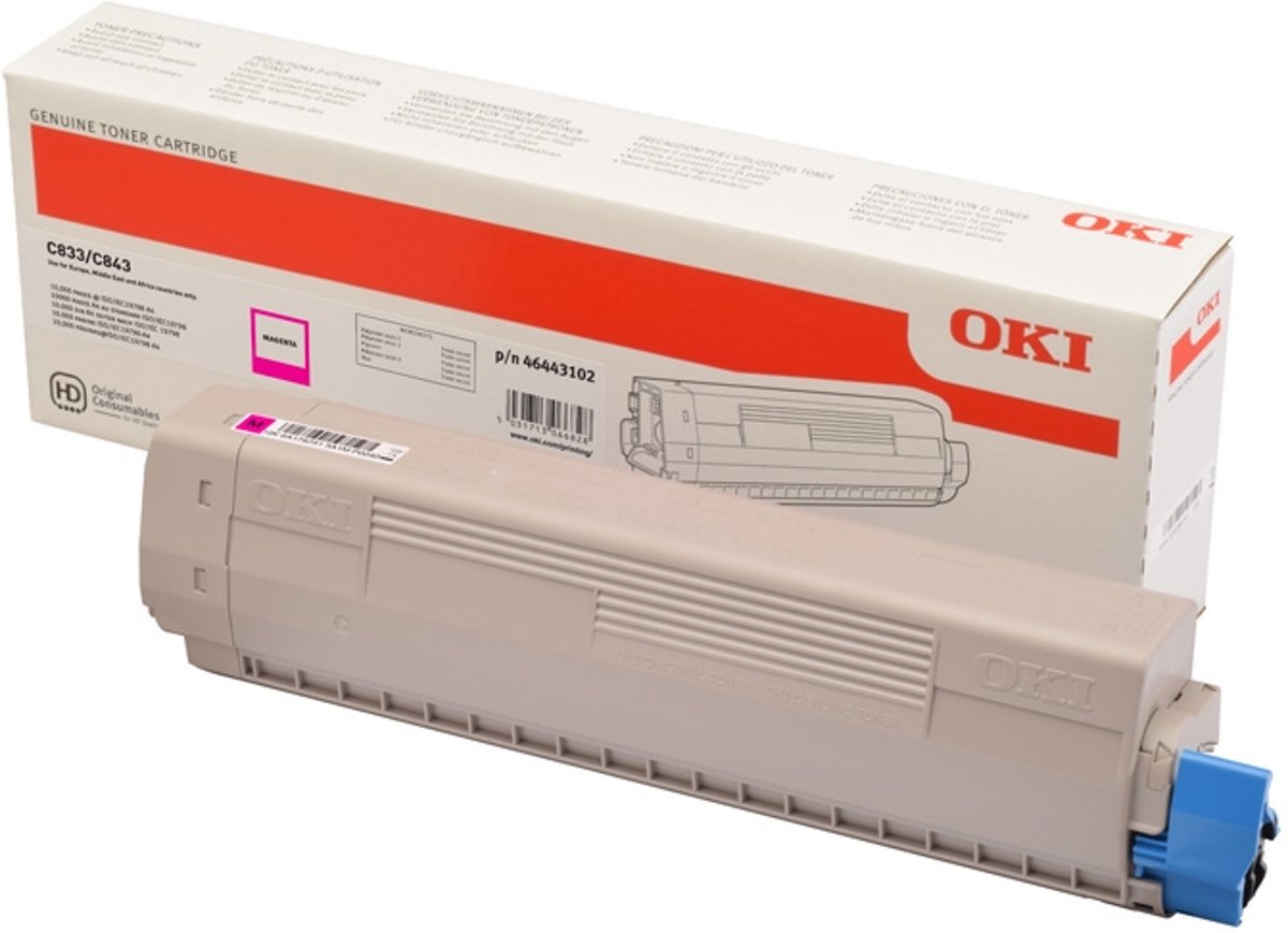 OKI 46443102 Lasertoner 10000paginas Magenta tonercartridge