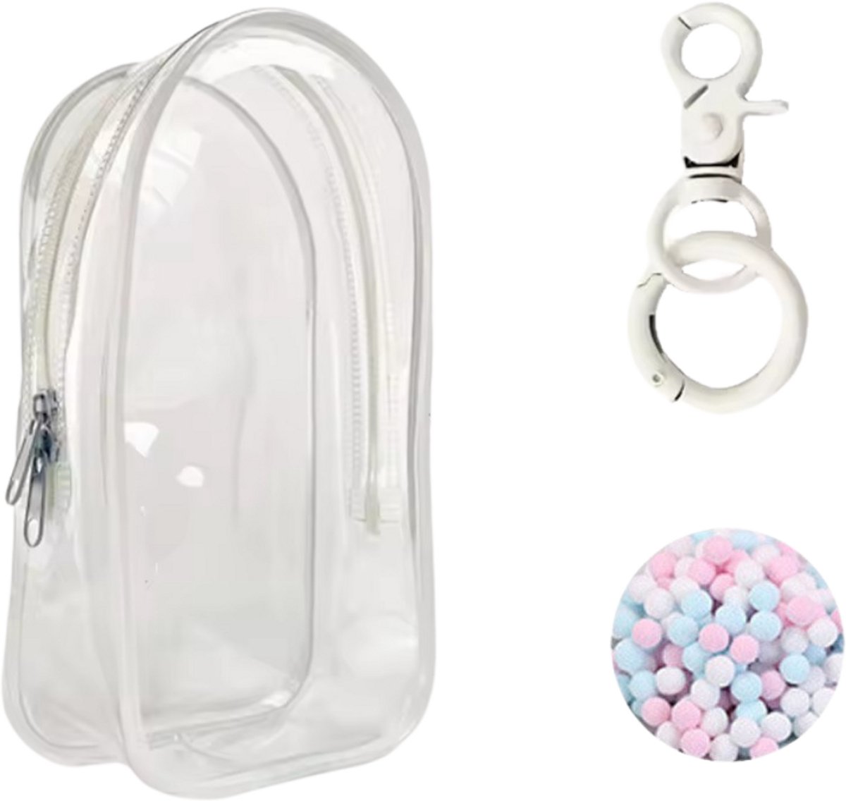 okido - Labubu Beschermhoes - Case geschikt voor Pop Mart Labubu - Bag charm hoes PVC - Transparant hoesje voor Poppen