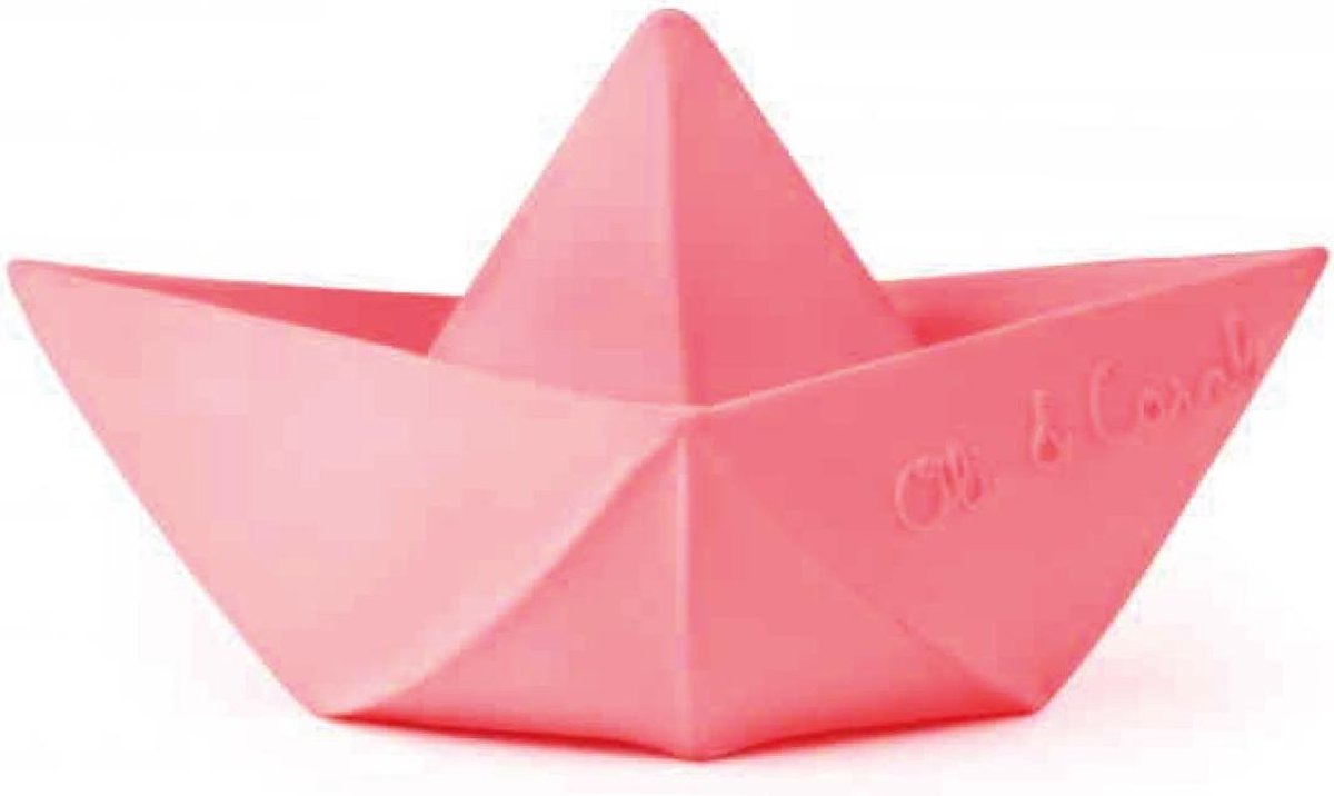 Origami boot roze bad- en bijtspeeltje