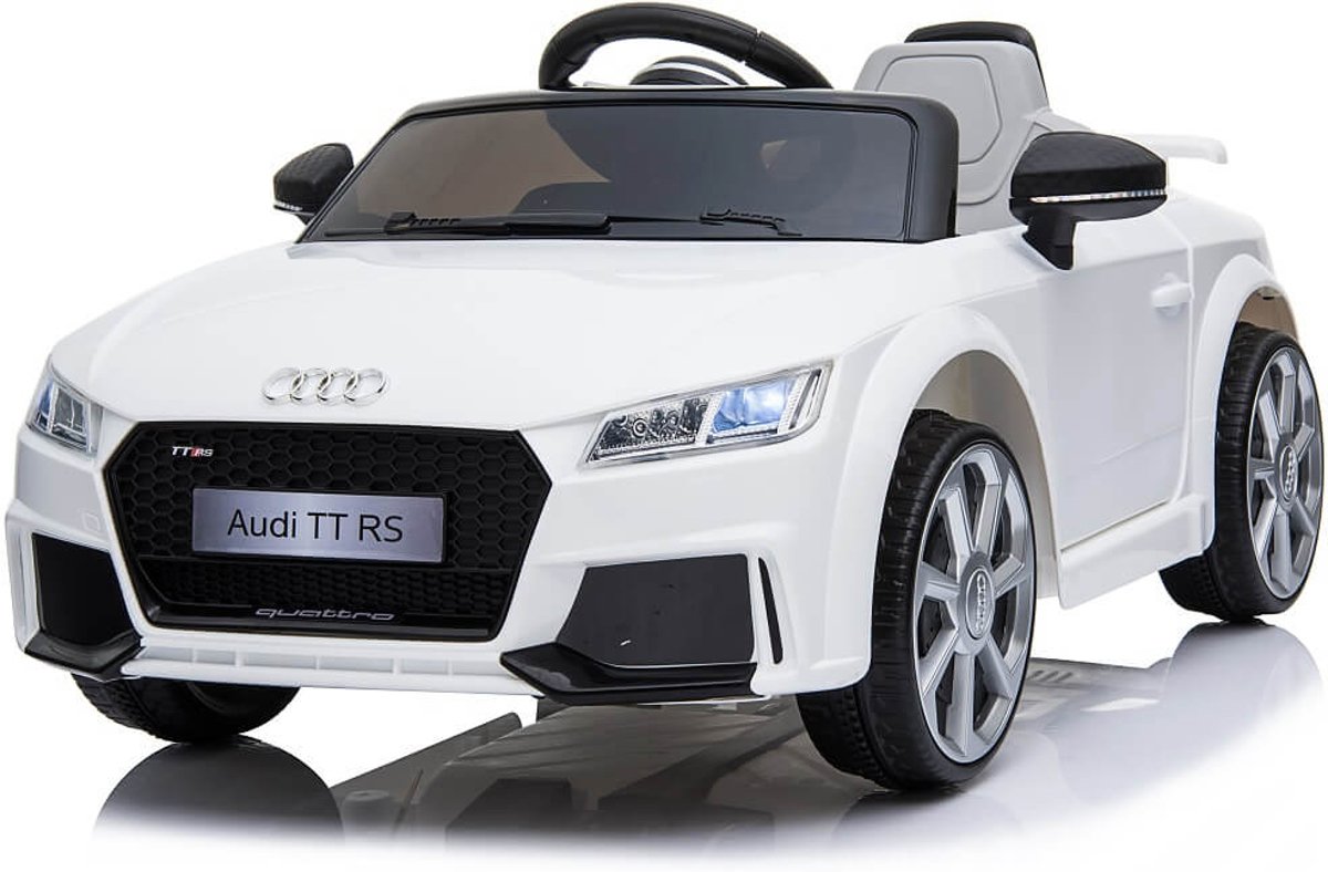 Audi TT RS Elektrische accuvoertuig / kinderauto met Mp3 + Afstandsbediening, 2 rijsnelheden,LED verlichting, ZWART