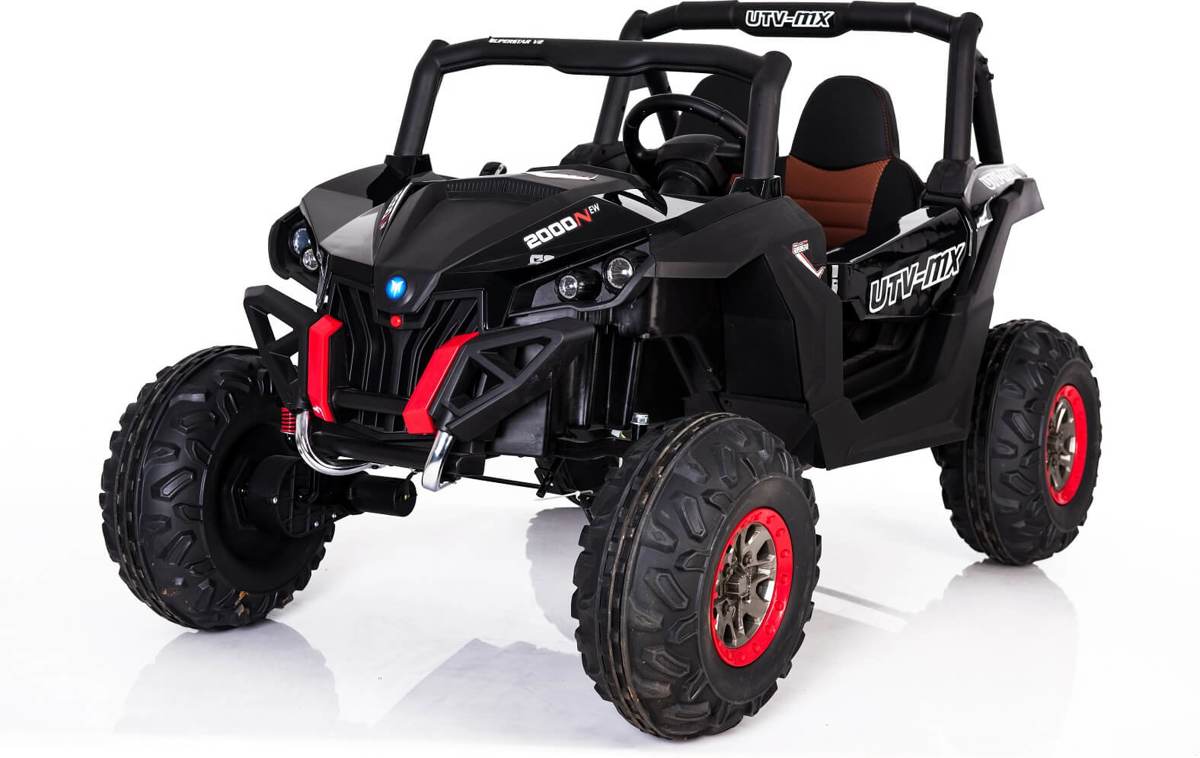 Kinder 2 persoon Beach Buggy XL 12v zwart Leder