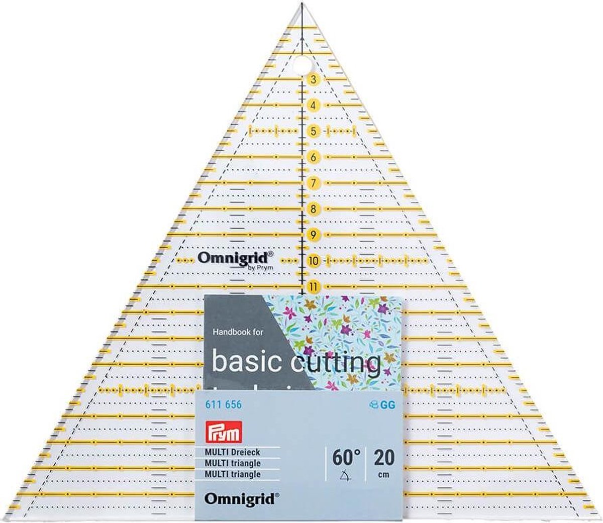 Driehoek 60° 20cm Omnigrid Patchwork liniaal Prym 611656
