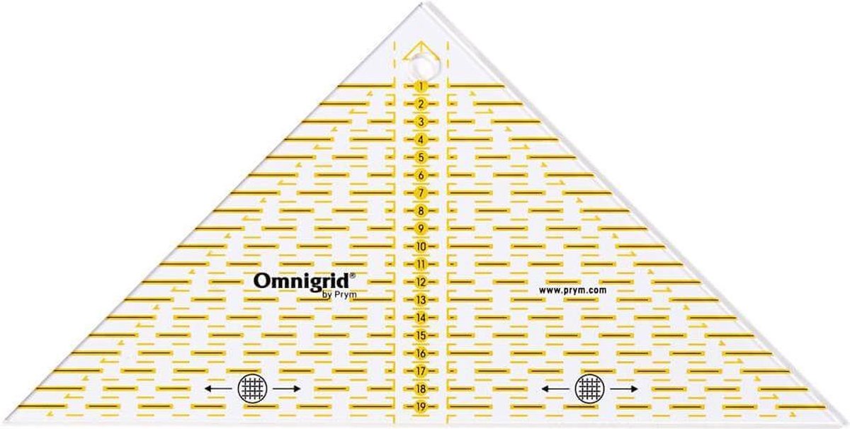 Driehoek voor 1/4 kwadraad tot 20cm   611313