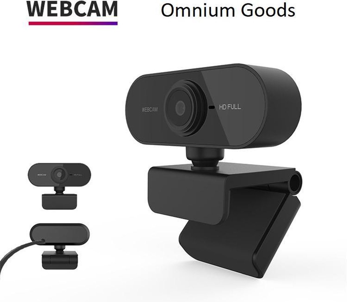 Omnium Goods - Webcam Full HD 1080P - Videoconferenties - Thuiswerken - Studeren - Livestreams - Videobellen