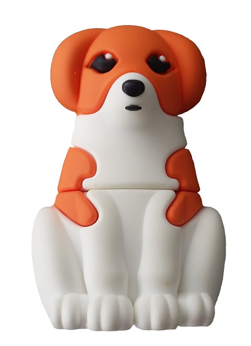 USB-stick schattige hond bruin/wit 16GB