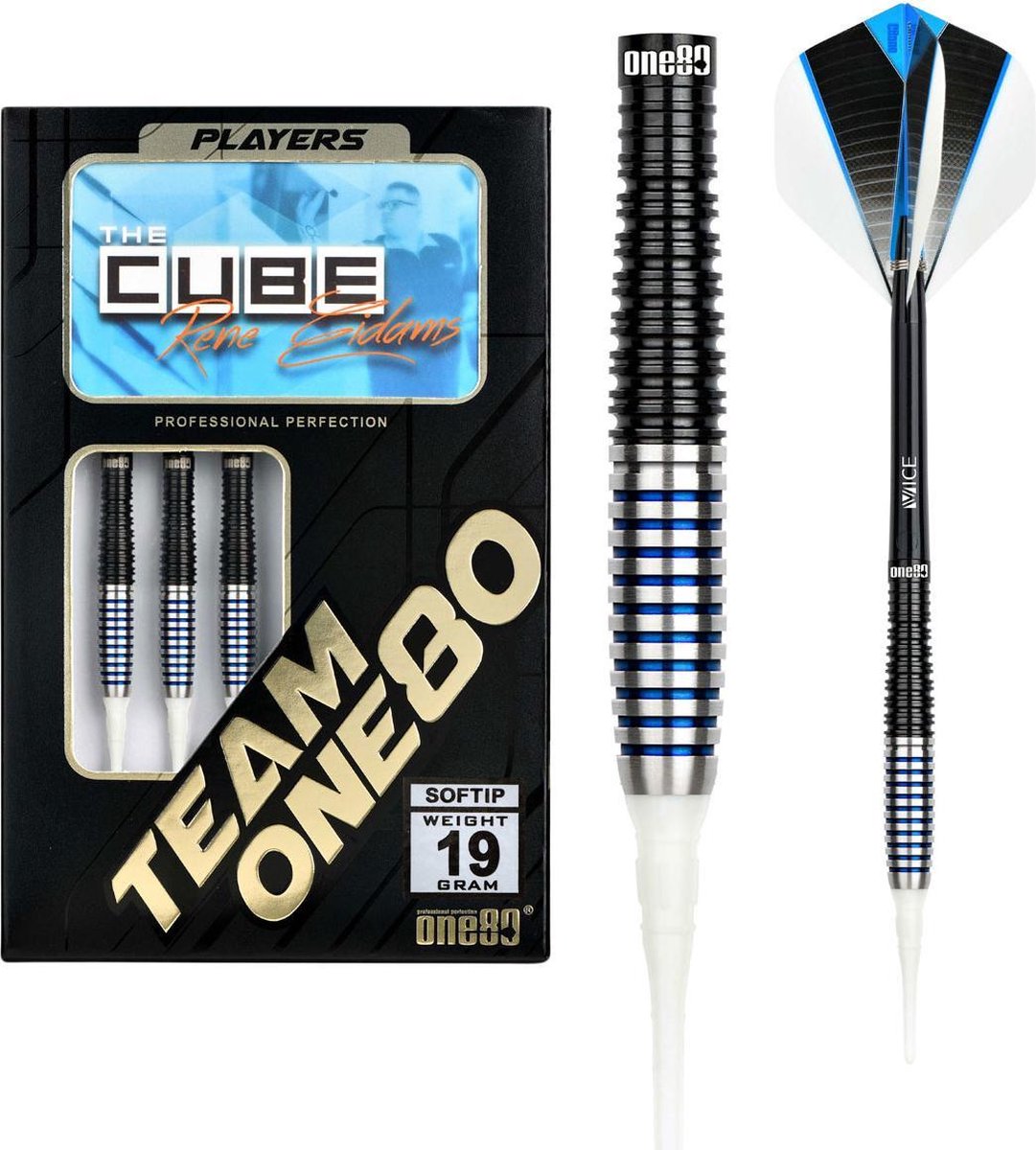 ONE80 Rene Eidams V3 90% Signature Soft Tip - Dartpijlen - 19 Gram