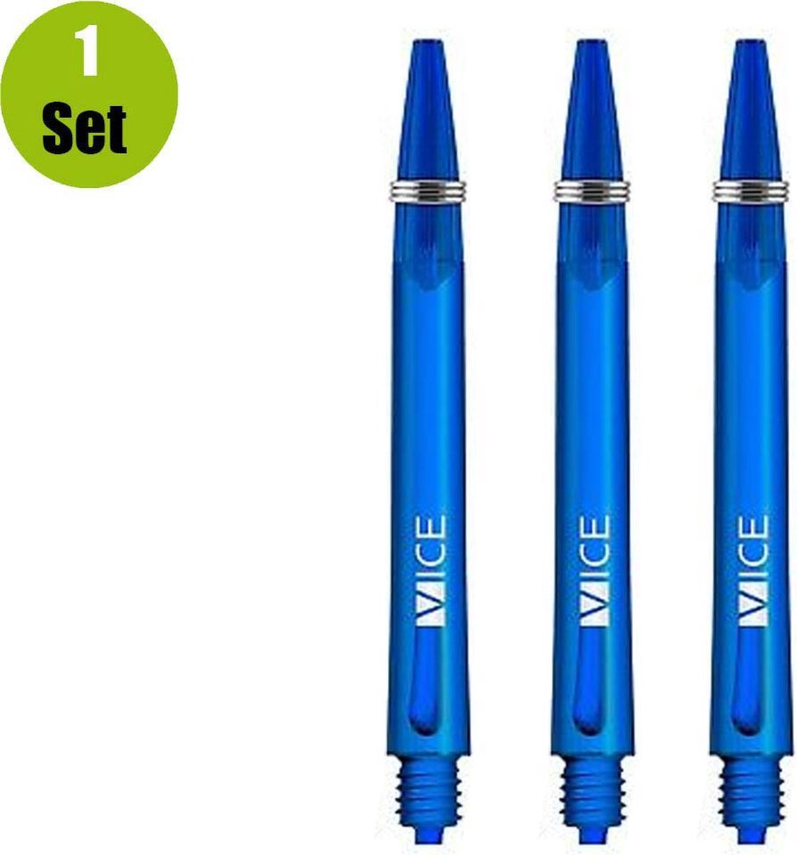 One80 Vice Proplast Dartshafts - Blauw - Short - (1 Set)