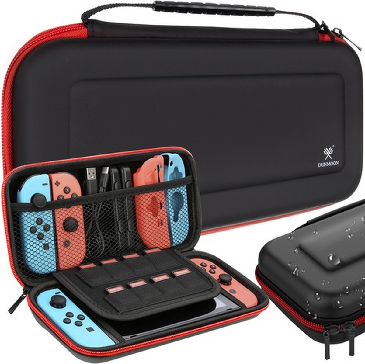 L Oneiros Luxe Case geschikt voor Nintendo Switch - Accessoires - Beschermhoes - Hoes - Zwart - Ook geschikt voor de OLED & Lite