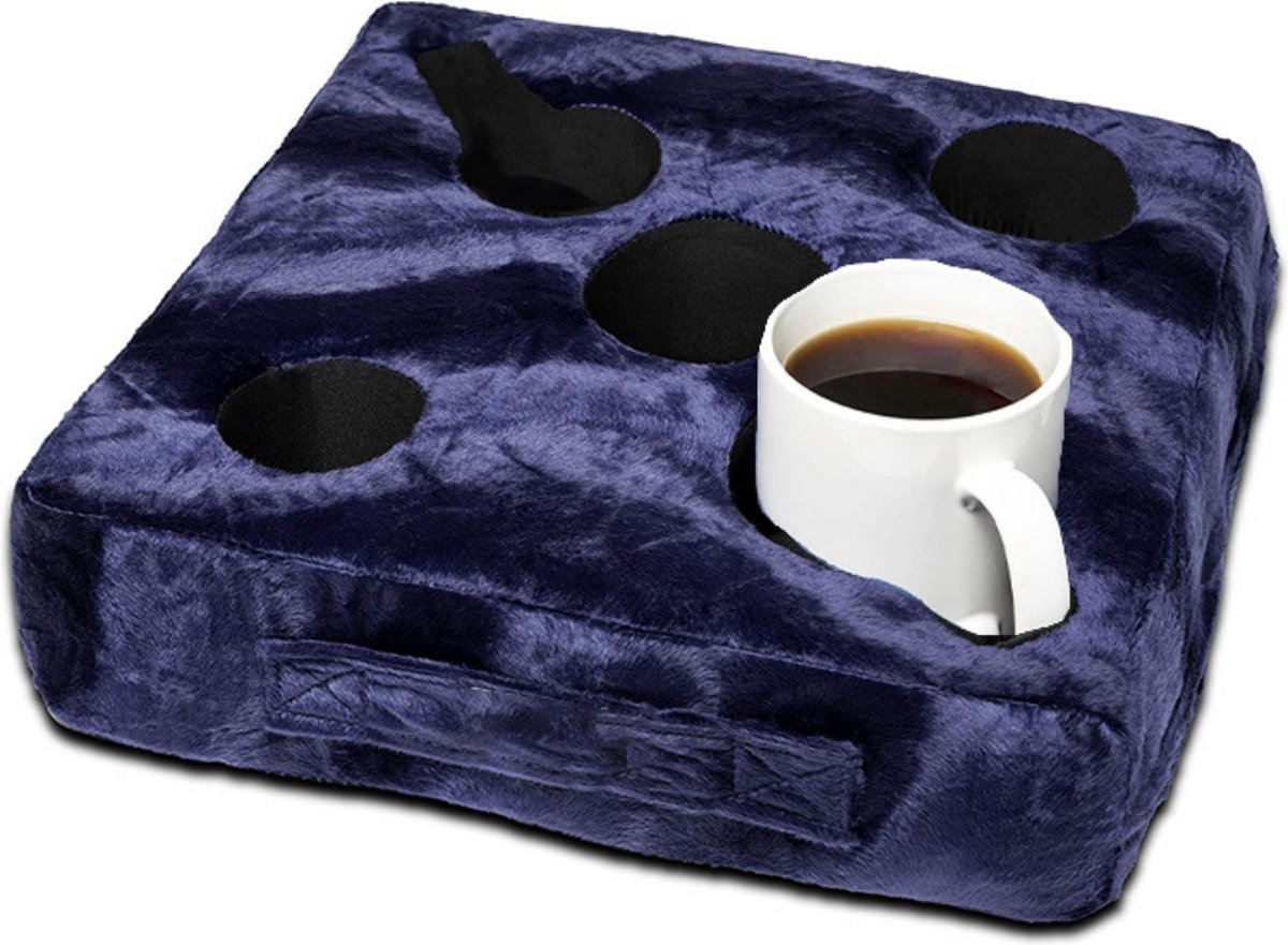 Oneiro’s Luxe Cup Cozy Deluxe - 35 x 35 x 11 cm - Bank - Stoel - duurzaam - Dienbladen bank - zwart - organiseren - organizer - kinderen