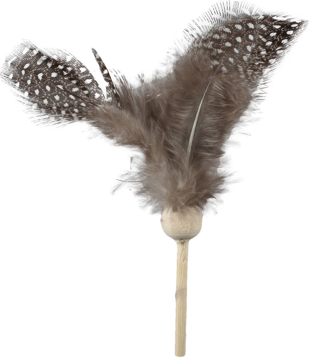 Oneiro’s Luxe pb. 24 pearl chickens/sticks natural 8x23 cm – decoratie – pasen – paasdecoratie – paashaas – eieren – has – kip – gekleurde eieren – paastak – lente – feestdecoratie