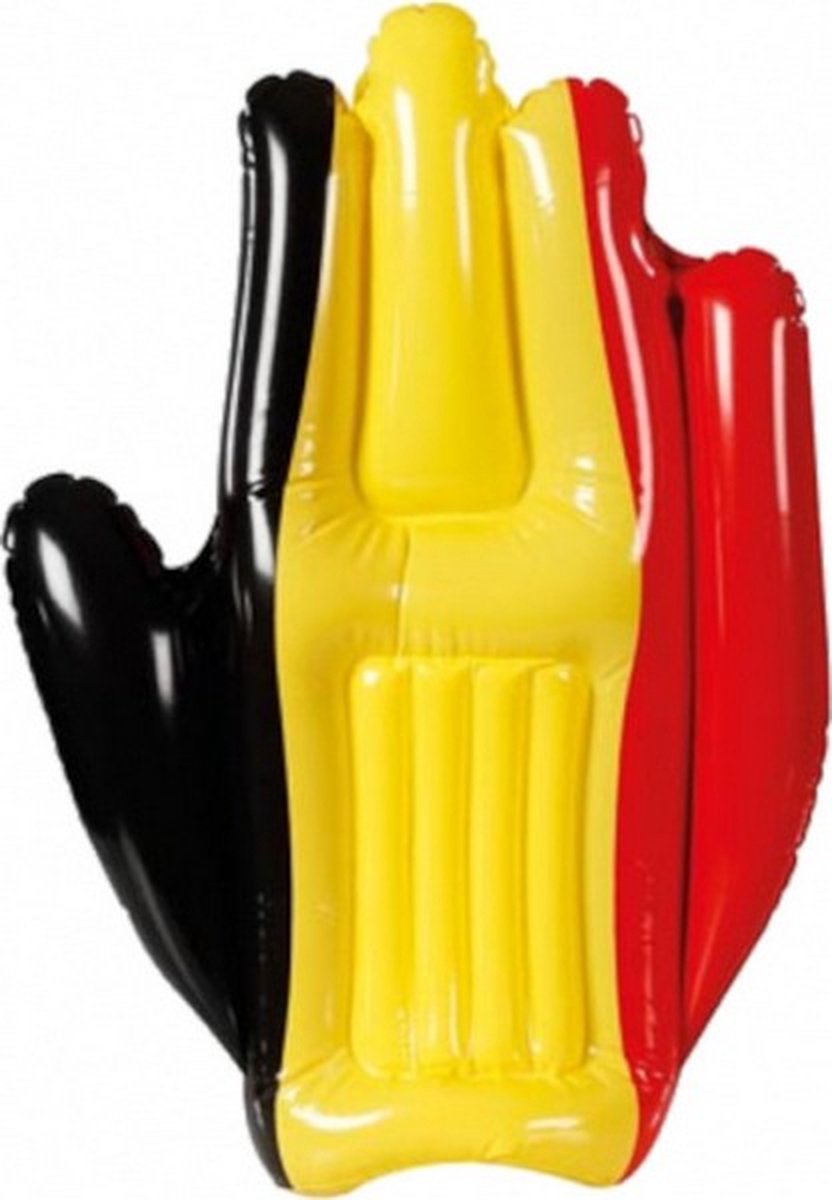 opblaashand Belgi√É¬´ 50 cm Belgi√É¬´ PVC zwart/geel/rood