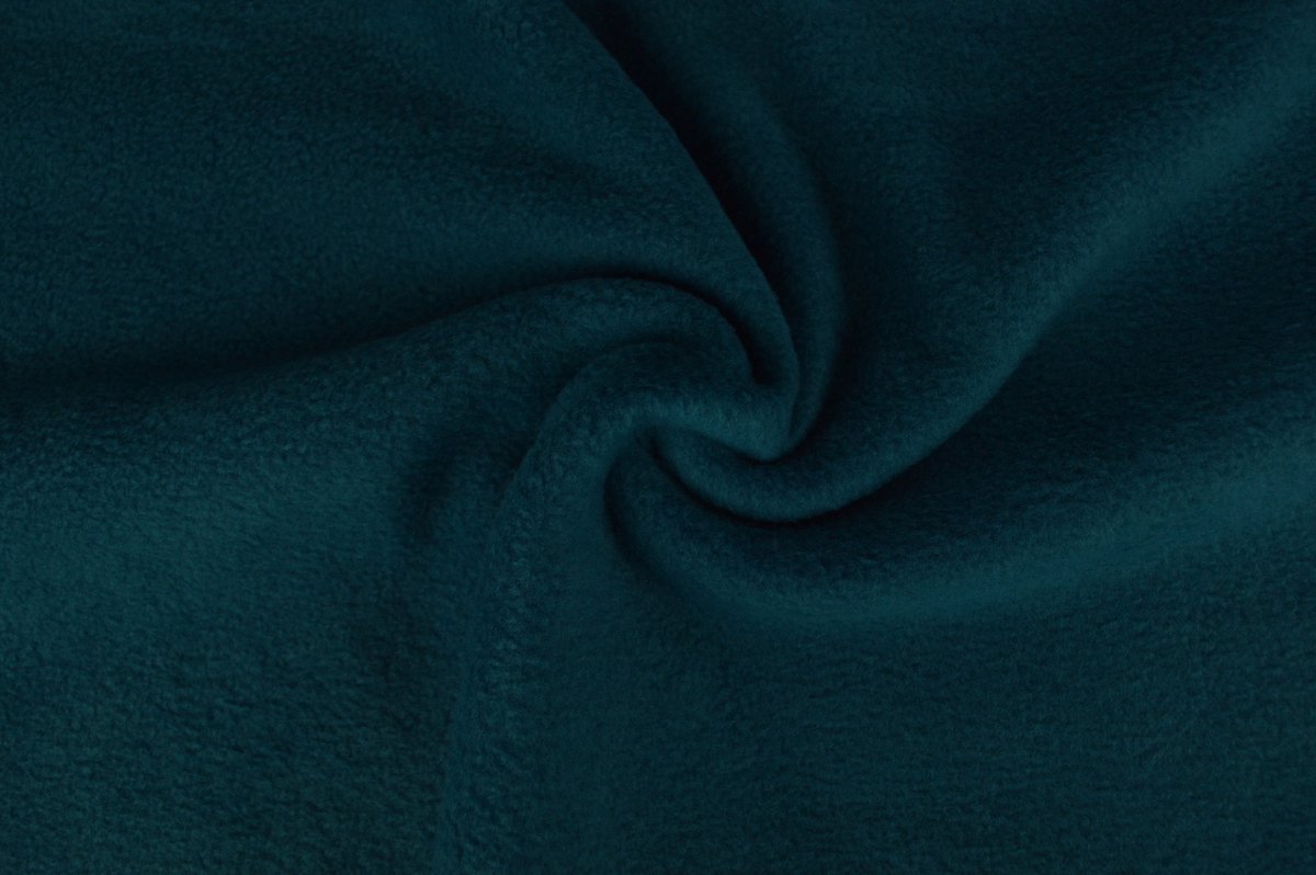 10 meter fleece stof - Donker petrol - 100% polyester