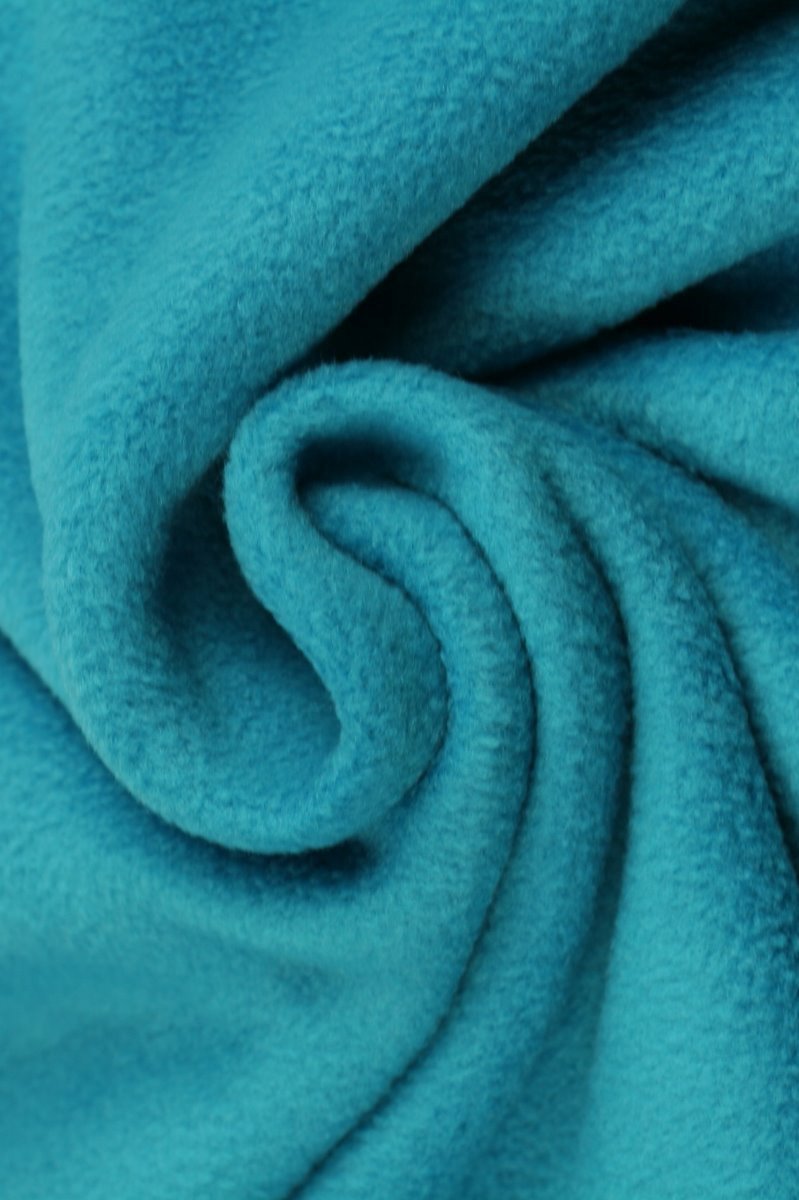 10 meter fleece stof - Petrol - 100% polyester