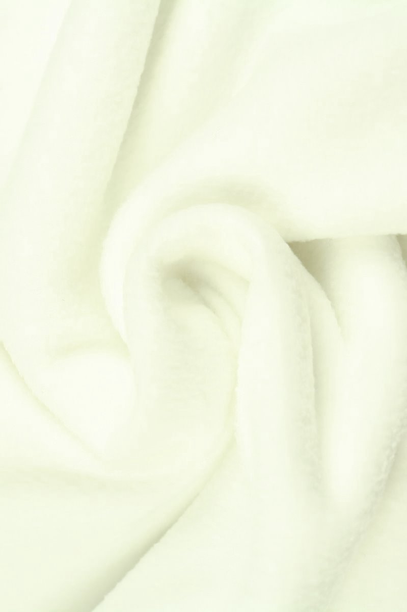 10 meter fleece stof - Wit - 100% polyester