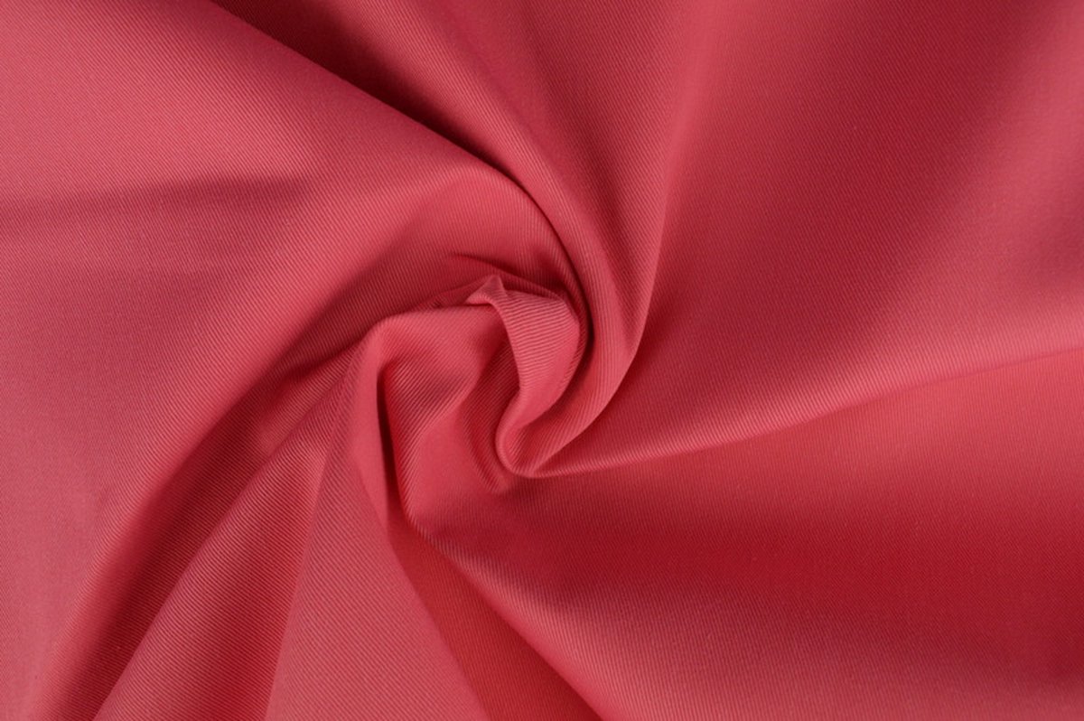 10 meter twill katoen - Fuchsia - 65% katoen - 35% polyester