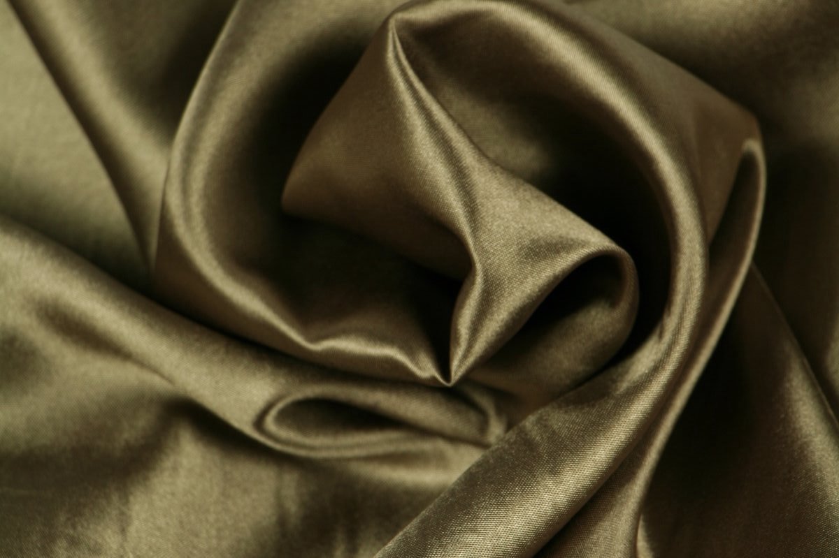 15 meter satijn stof - Taupe - 100% polyester