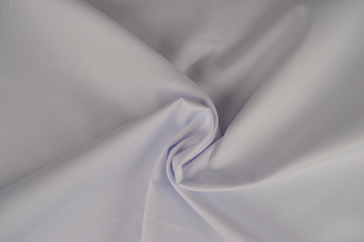 30 meter twill katoen - Wit - 65% katoen - 35% polyester