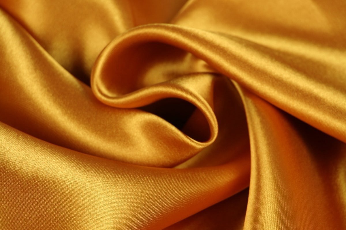 50 meter satijn stof - Goud - 100% polyester