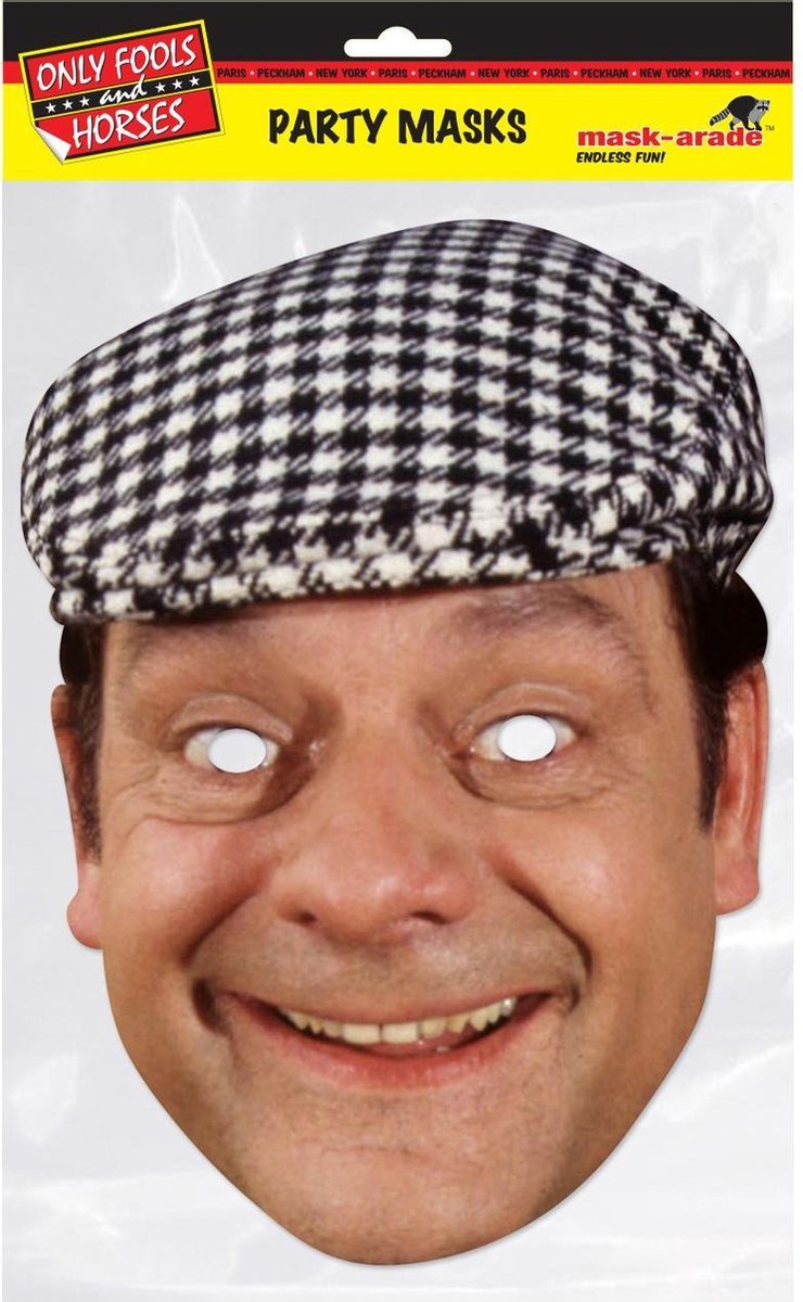 Only Fools And Horses Del Boy Character Party Face Mask (Multicoloured)