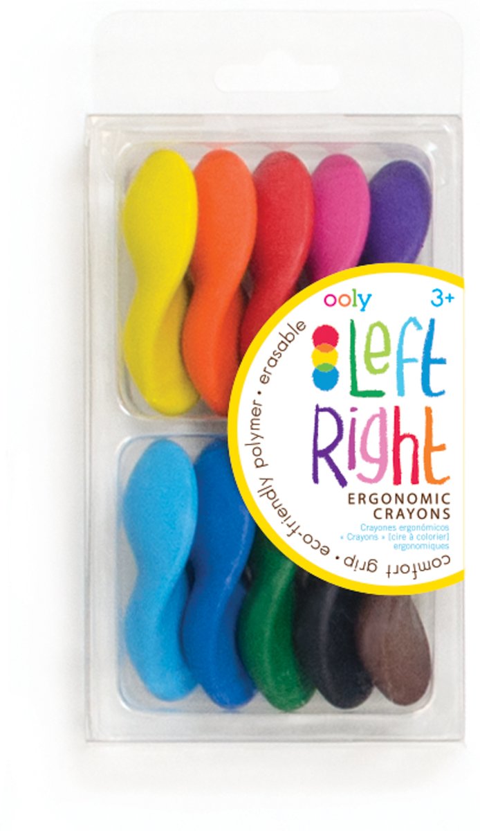 Left Right Crayons - Set of 10