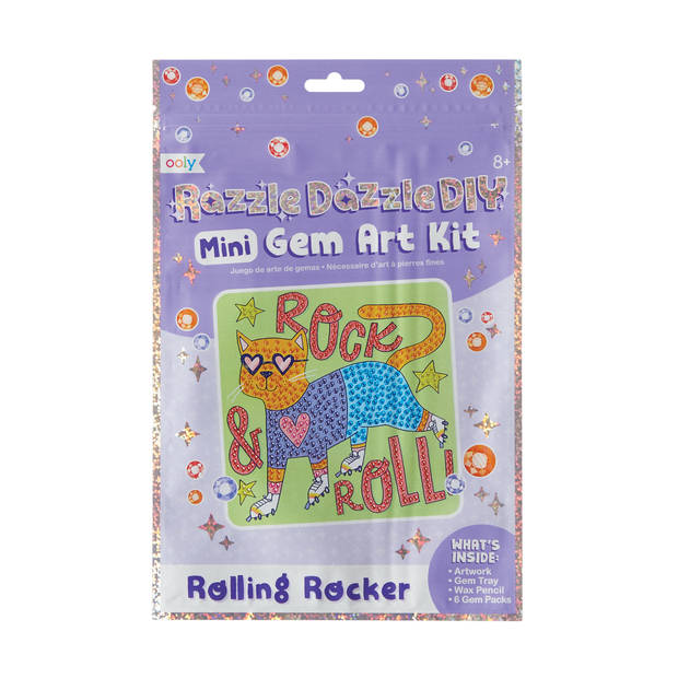 Ooly Razzle Dazzle Mini Gem Kunst Set Rolling Rocker