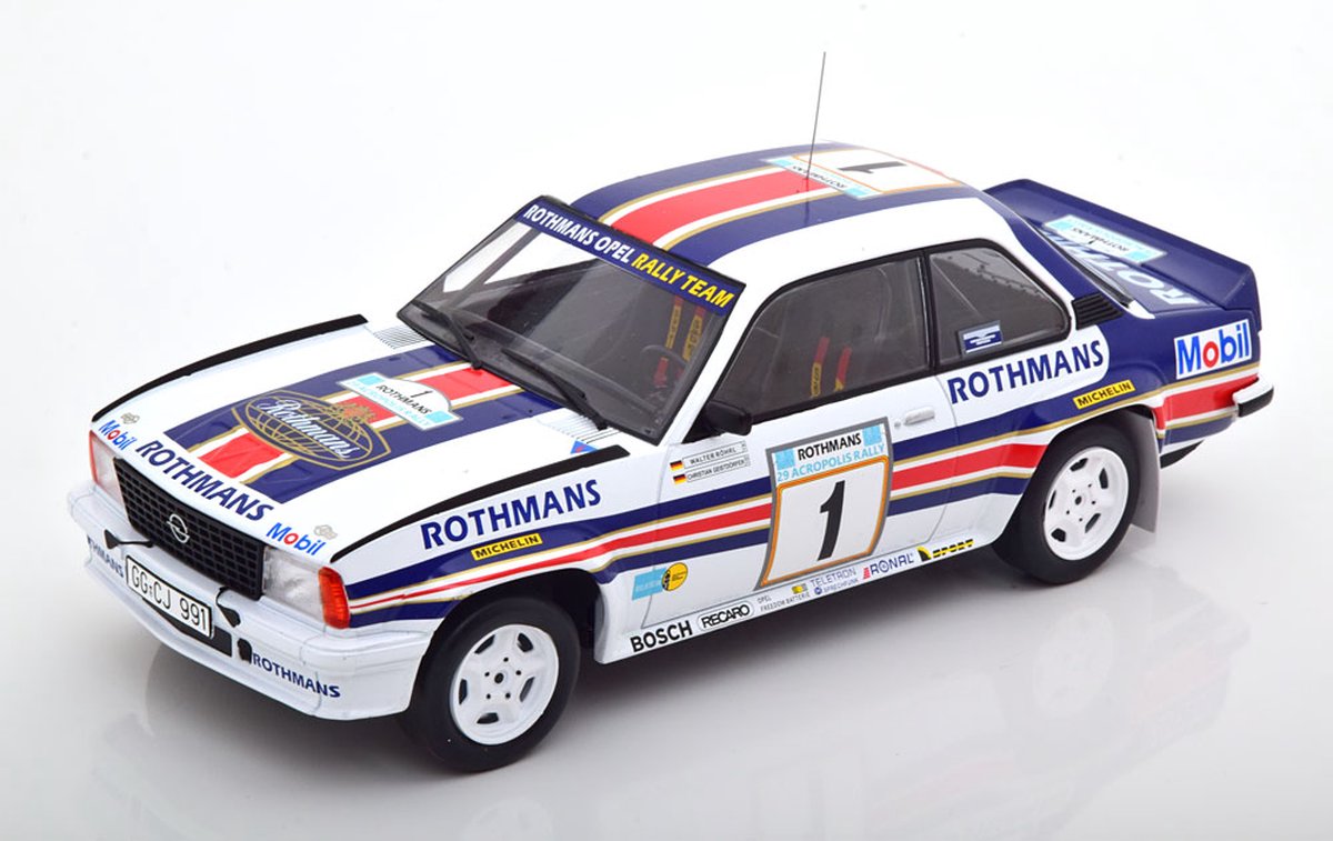 Opel Ascona 400 No.1, Rally Acropolis 1982 “Rothmans” World Champion Röhrl/Geistdörfer 1-18 Ixo Models