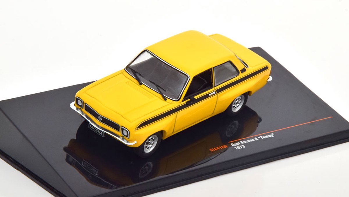 Opel Ascona A Tuning 1973 Geel / Zwart 1-43 Ixo Models