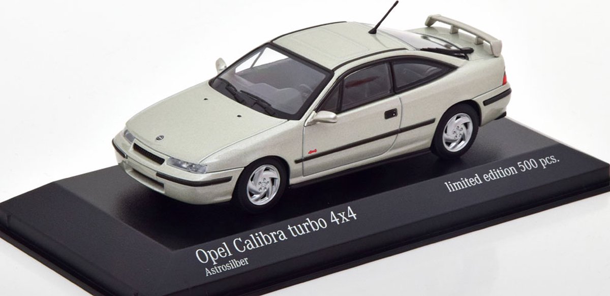 Opel Calibra Turbo 4x4 1992 Zilver 1-43 Minichamps Limited 500 Pieces