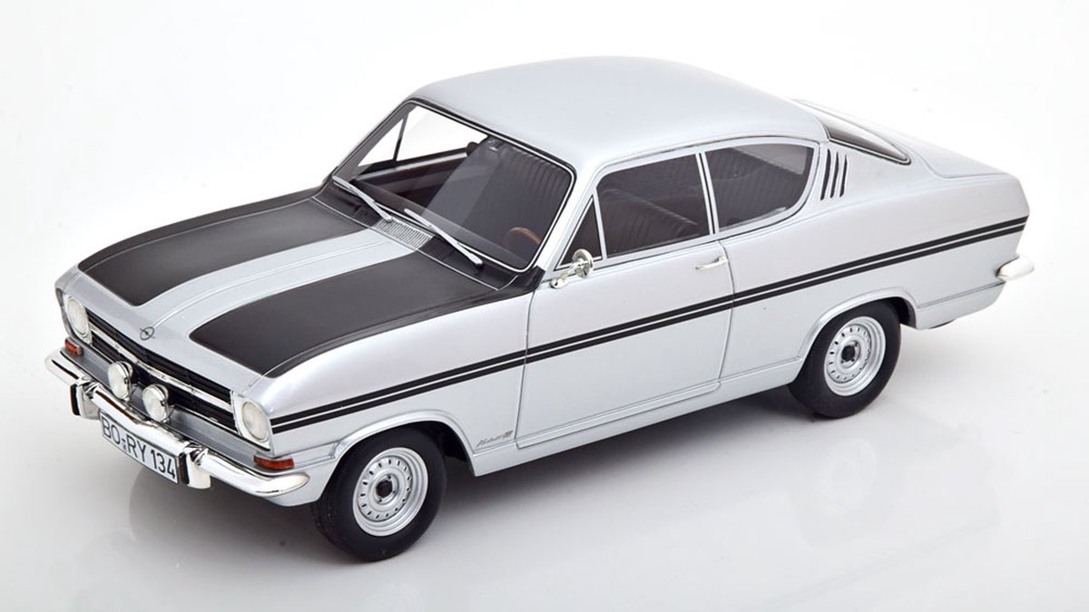 Opel Kadett B Rally Coupe Zilver / Zwart 1-18 Schuco Limited 500 Pieces