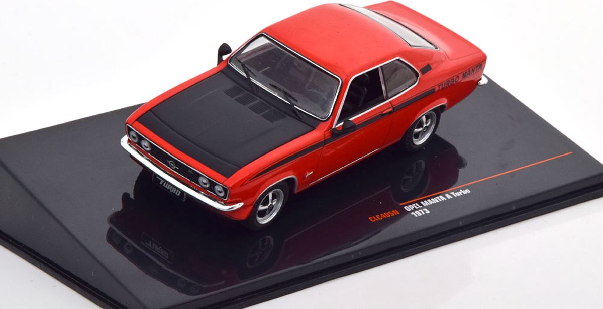 Opel Manta A Turbo 1973 Rood / Zwart 1-43 Ixo Models