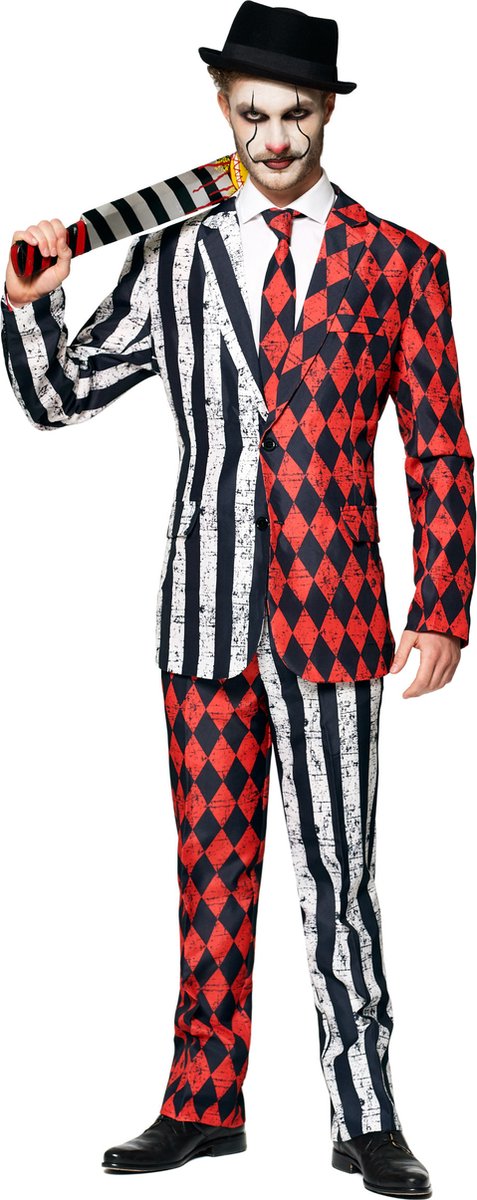 OPPOSUITS - Suitmeister Mr. Twisted circuskostuum voor heren - Rood - XL (EU 58)