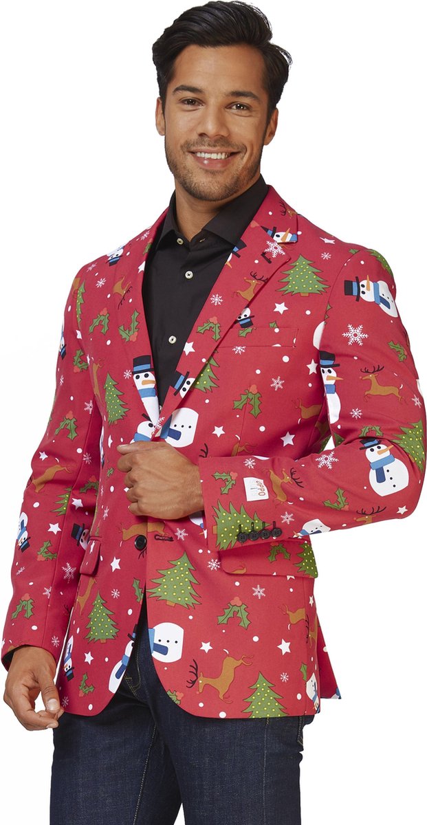 OppoSuits Christmaster Jacket only (+tie) - Heren Blazer - Kerst - Maat: EU 48