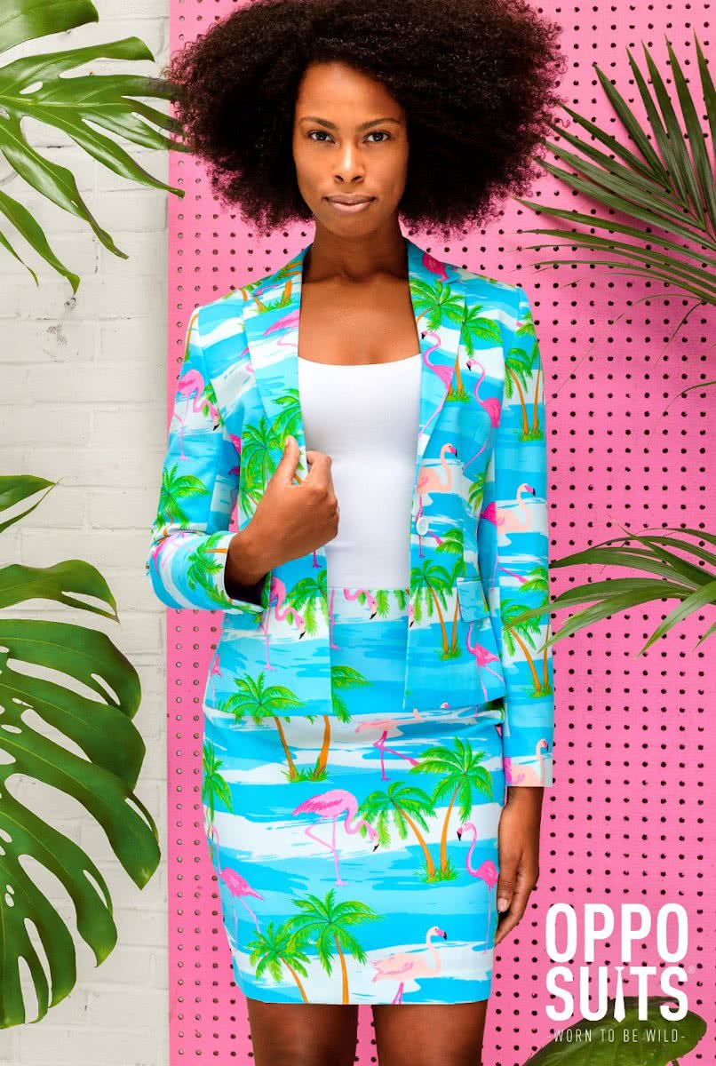 OppoSuits Flamingirl - Kostuum - Maat 46