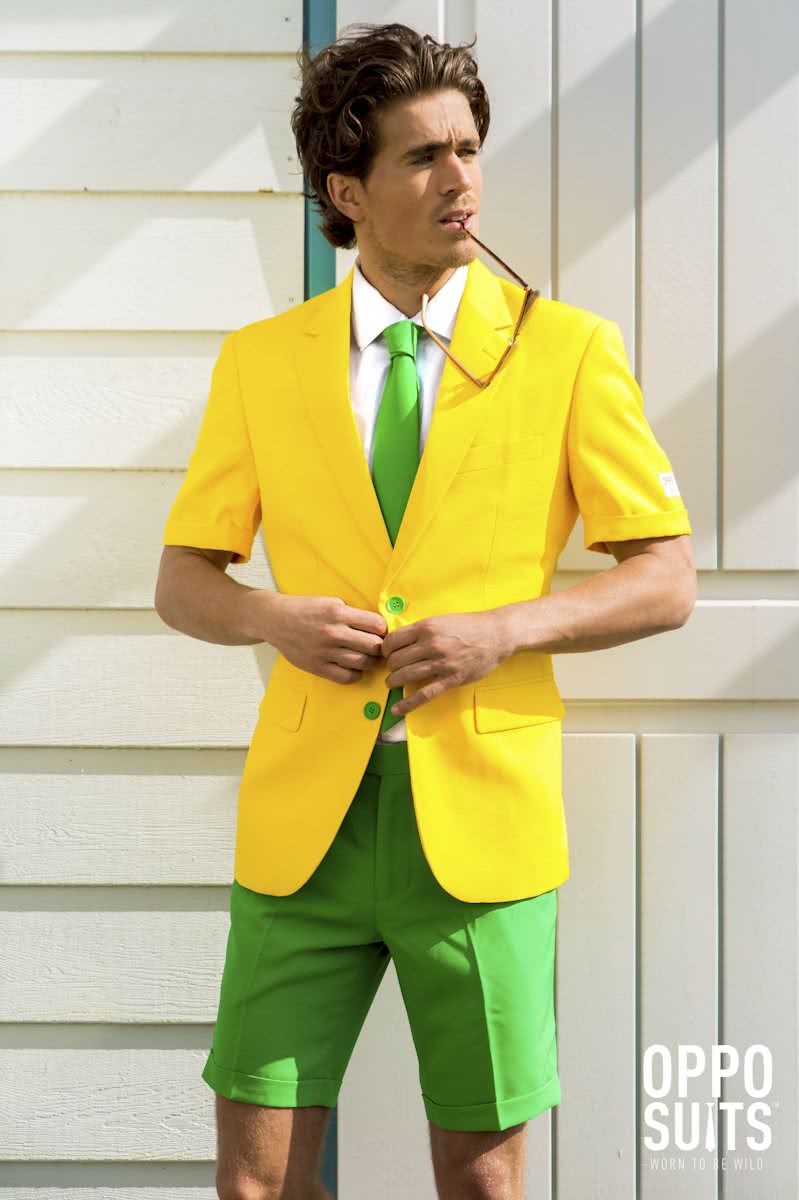 OppoSuits SUMMER Green and Gold - Kostuum - Maat 48