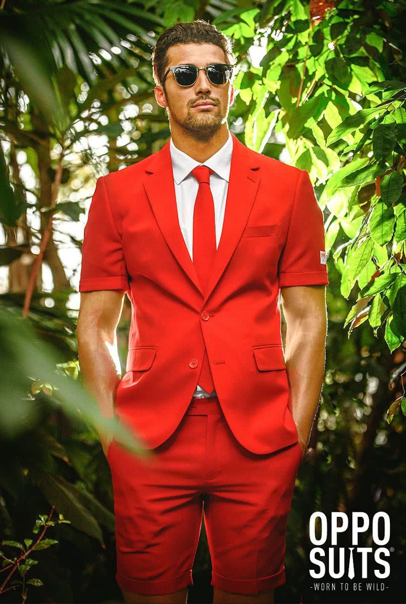 OppoSuits Summer Red Devil - Kostuum - Maat 48