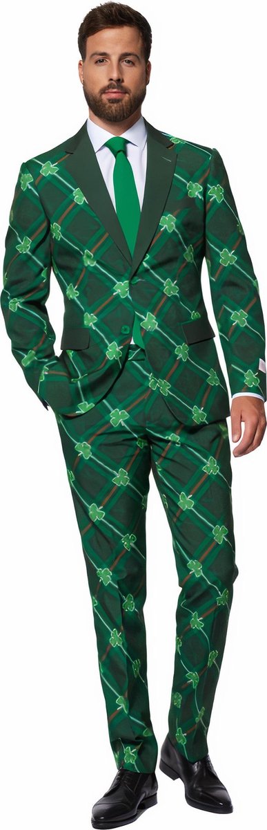 Opposuits Kostuum Shamrocker Heren Polyester Groen Maat 58