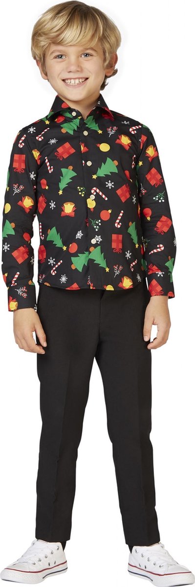 Opposuits Overhemd Christmas Icons Jongens Katoen/polyester Mt 110-116