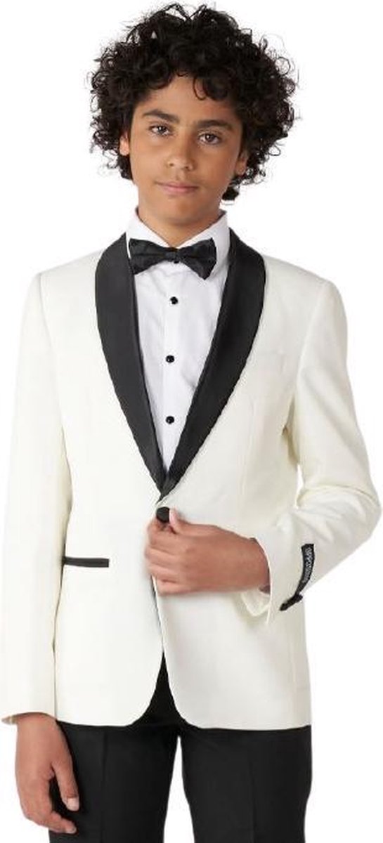 Opposuits Tuxedo Pearly White Jongens Polyester Maat 158-164